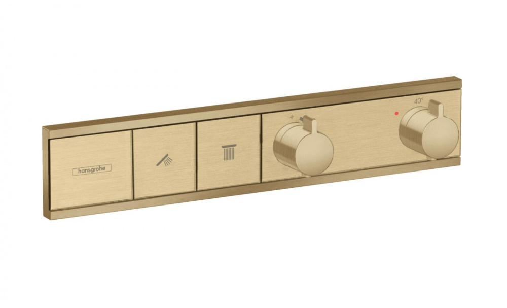 HANSGROHE RainSelect Термостат, скрытого монтажа, для 2 потребителей, Brushed Bronze арт. 38185
