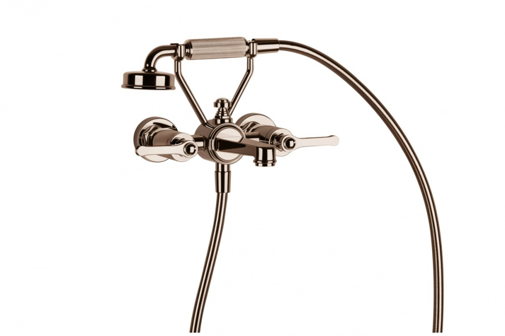 GESSI VENTI20 Смеситель для ванны с ручной лейкой, Copper PVD арт. 38166