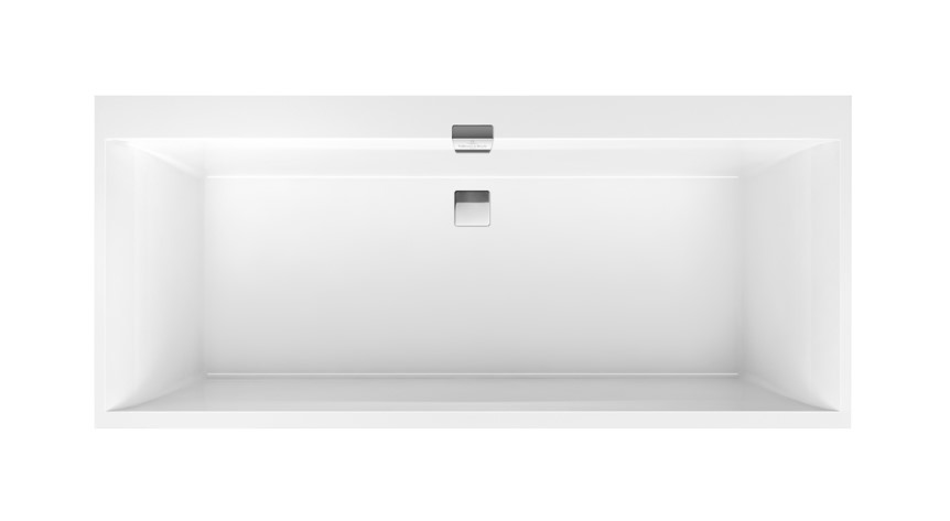 VB SQUARO EDGE 12 Ванна из материала Quaryl® 1700x750 мм, ножки + слив перелив, белый/хром арт. 32564
