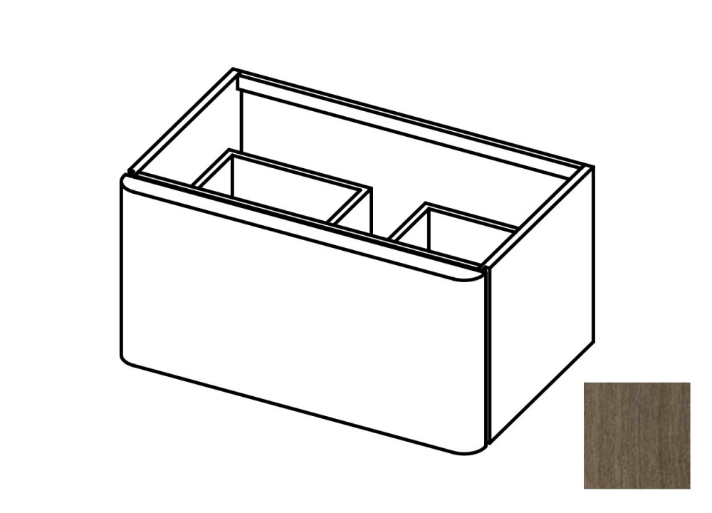 GAMADECOR RADIO BPS Тумба под раковину, включает органайзер, 120x40x50 см, Olmo Dark арт. 33539