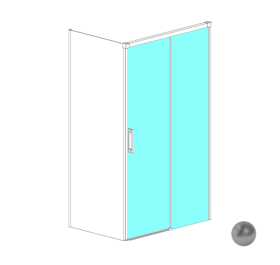 RADAWAY Idea KDJ door 120 R Дверь раздвижная, 1180-1195xH2005 мм, 91 никель браш./прозрачное арт. 32772