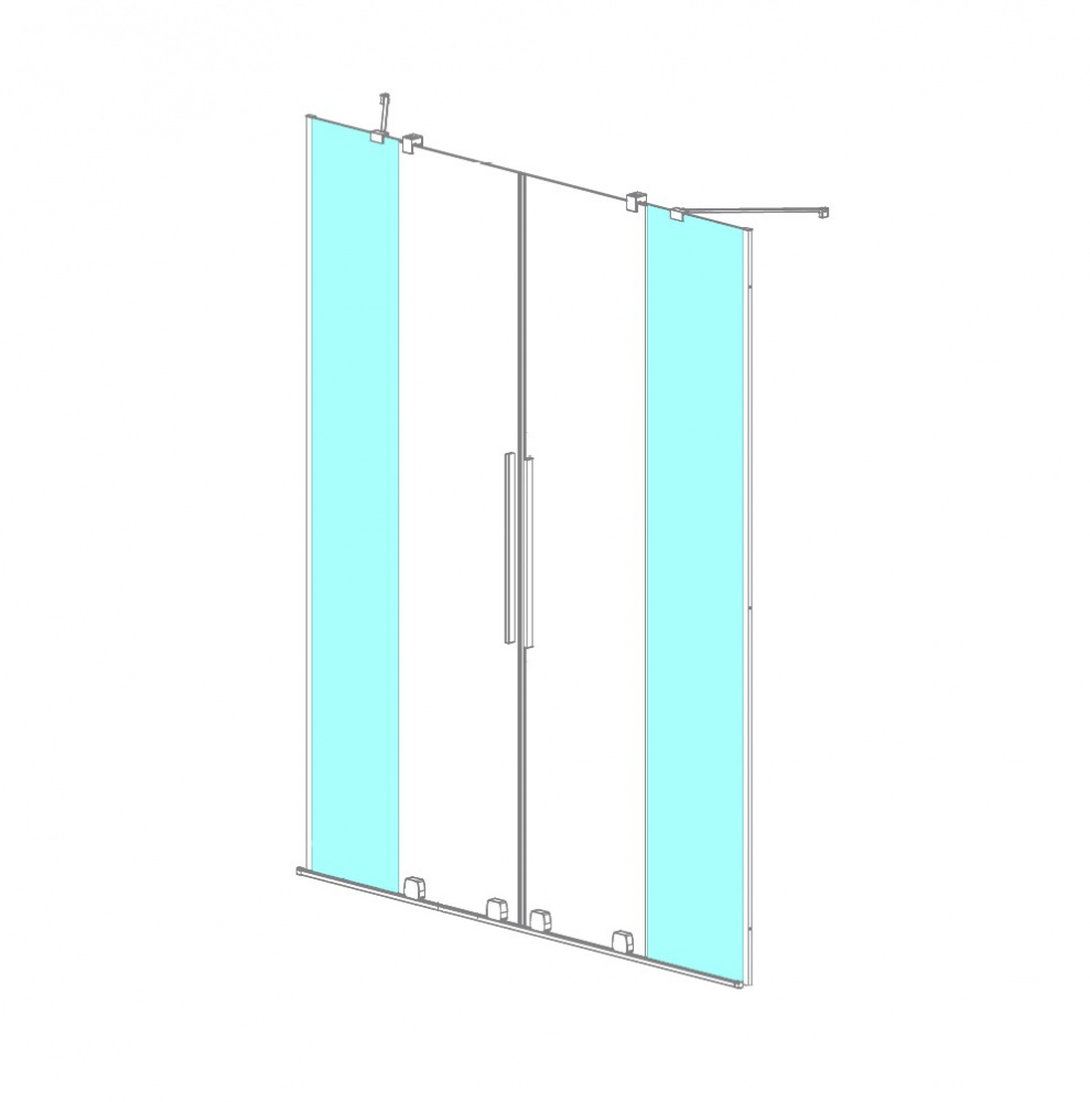 RADAWAY Furo Front walls 442 Неподвижные стекла для двери, прозрачное арт. 32757