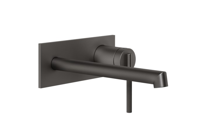 GESSI INGRANAGGIO Смеситель для раковины из стены на 2 отв., Black Metal Brushed PVD арт. 34791
