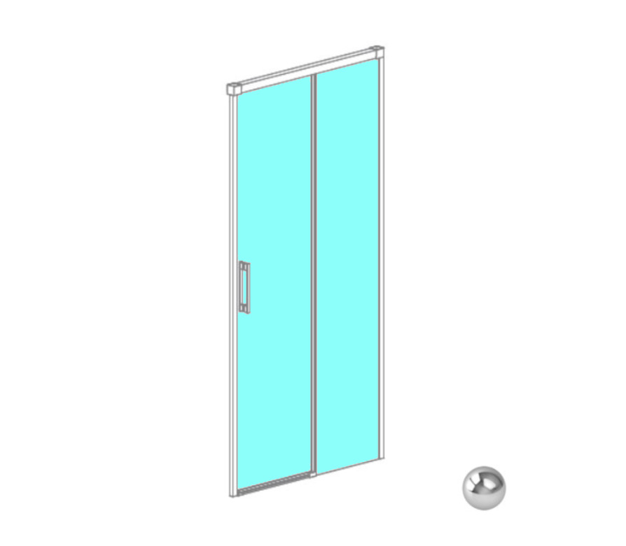 RADAWAY IDEA DWJ 120 R Дверь в нишу раздвижная, 1187-1212xH2005 мм, хром/прозрачное арт. 32752