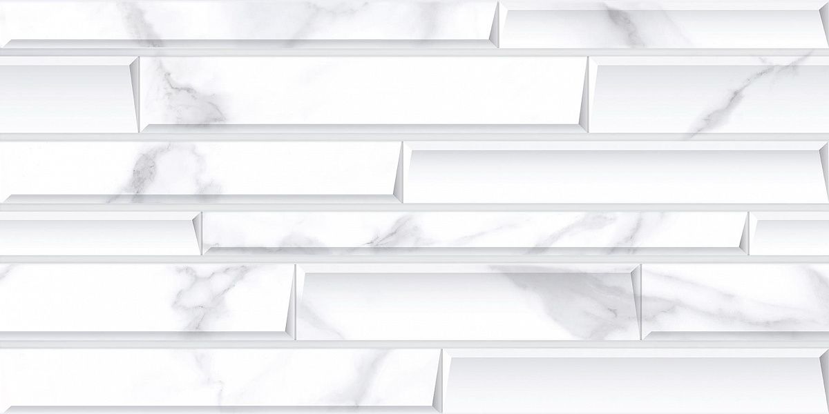 Керамическая плитка Калакатта кирпичики / Плитка 31.5*63 Calacatta bricks rel. 33 арт. 72955
