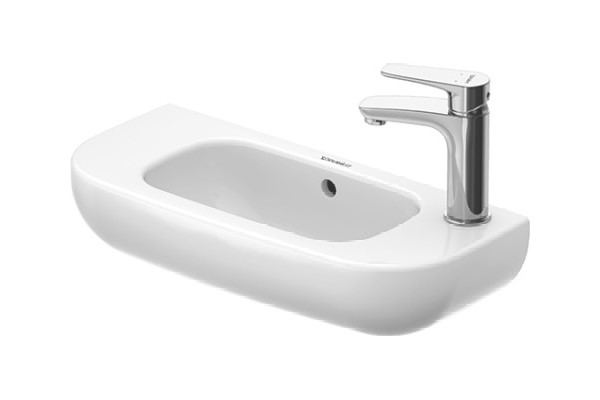 DURAVIT D-CODE Умывальник для рук с переливом, отверстие для смесителя справа, 500x220 мм, белый арт. 36604