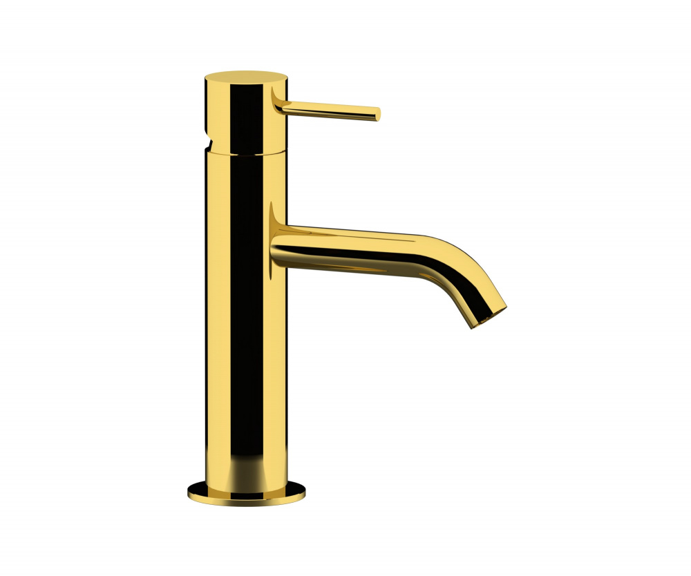 REMER X STYLE Смеситель для раковины без ДК, вылет 111 мм, shiny gold арт. 34985