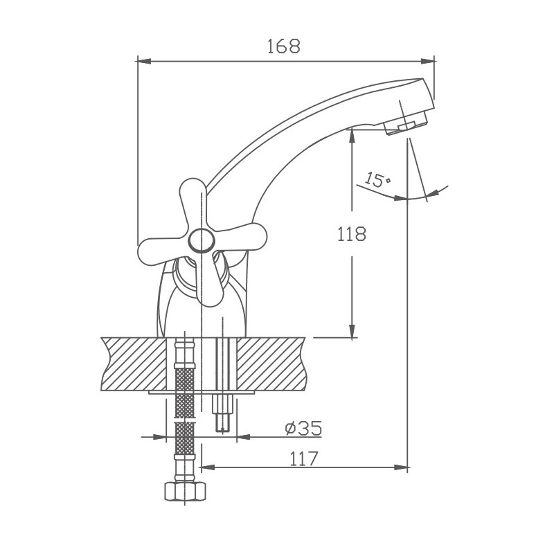 Смеситель для раковины Haiba HB1025, хром арт. 162336