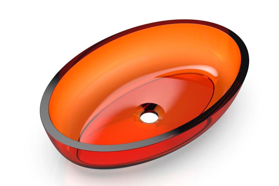 KNIEF OVAL Shape Раковина накладная 550x370x130 мм без перелива, без отверстия, хром/70 Jaspis арт. 36907