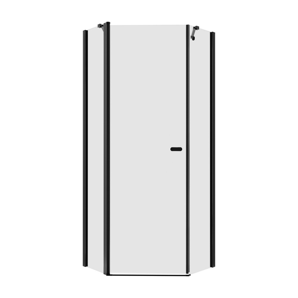 NEW TRENDY SOLEO Душевое ограждение, 90x90xH195 см, прозрачное 6мм/BLACK арт. 32734