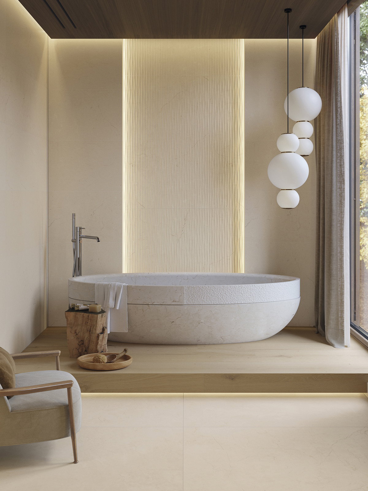 MARMOL CREMA BONE 45X120(A) арт. 80917