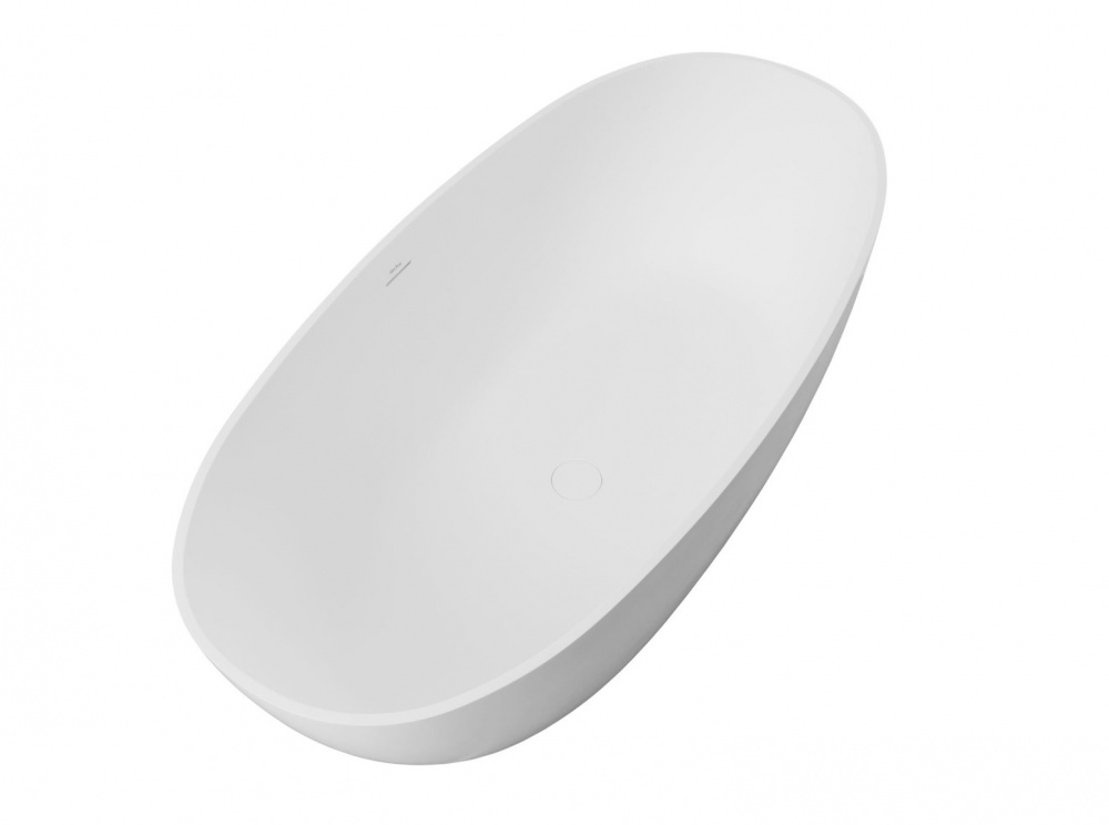 ALLEN BRAU KRION OVAL Ванна Solid Stone отдельностоящая 1710х820 мм слив-перелив, белый матовый арт. 32516