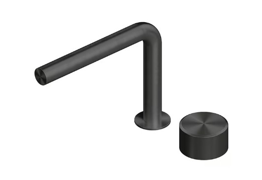 QUADRO DESIGN STEREO Смеситель на раковину прогрессивный, 2 отверстия, AISI316L PVD: Black gold арт. 35803