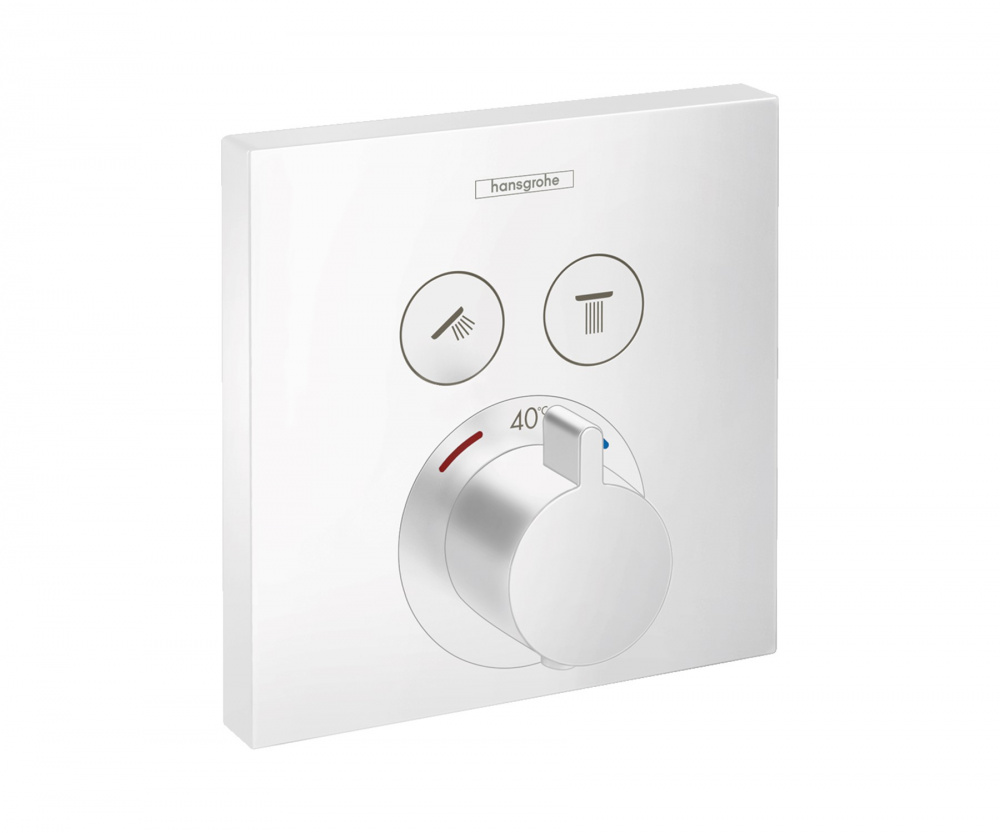 HANSGROHE ShowerSelect Термостат для двух потребителей, СМ, матовый белый арт. 38756
