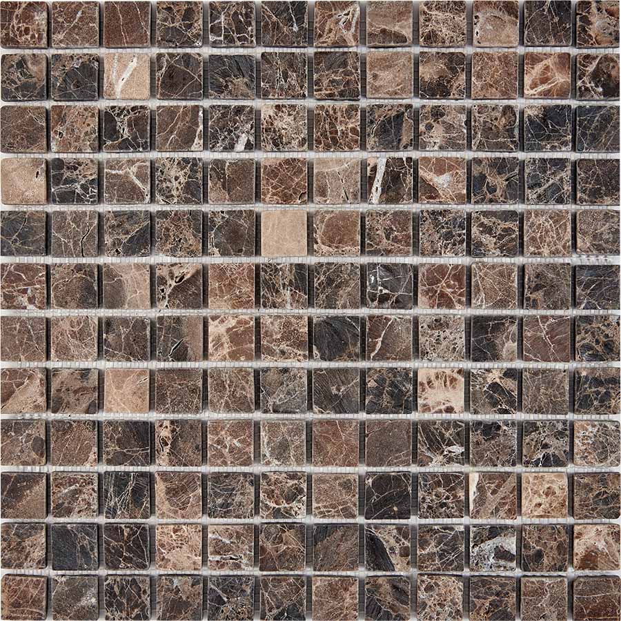 PIX 220 Dark Emperador, чип 23x23 мм, сетка 305х305x6 мм, Матовая арт. 73755