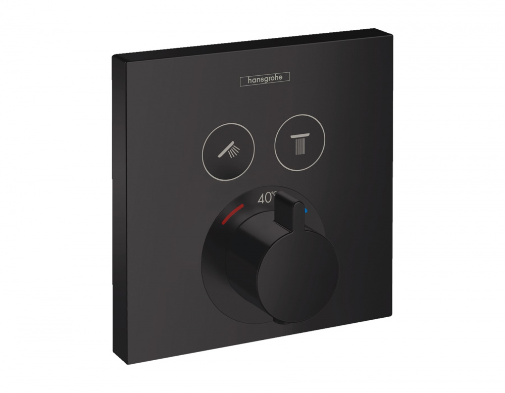 HANSGROHE ShowerSelect Термостат для двух потребителей, СМ, матовый черный арт. 38754