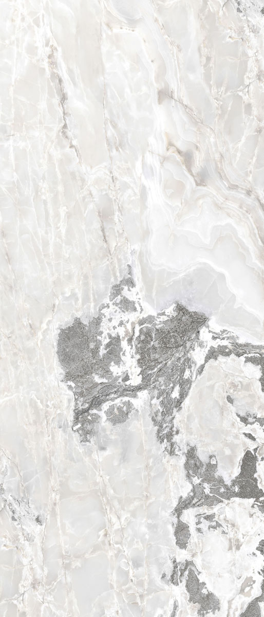 Керамогранит  ONYX&MORE WHITE BLEND GLO 6MM R 120x280 арт. 84014