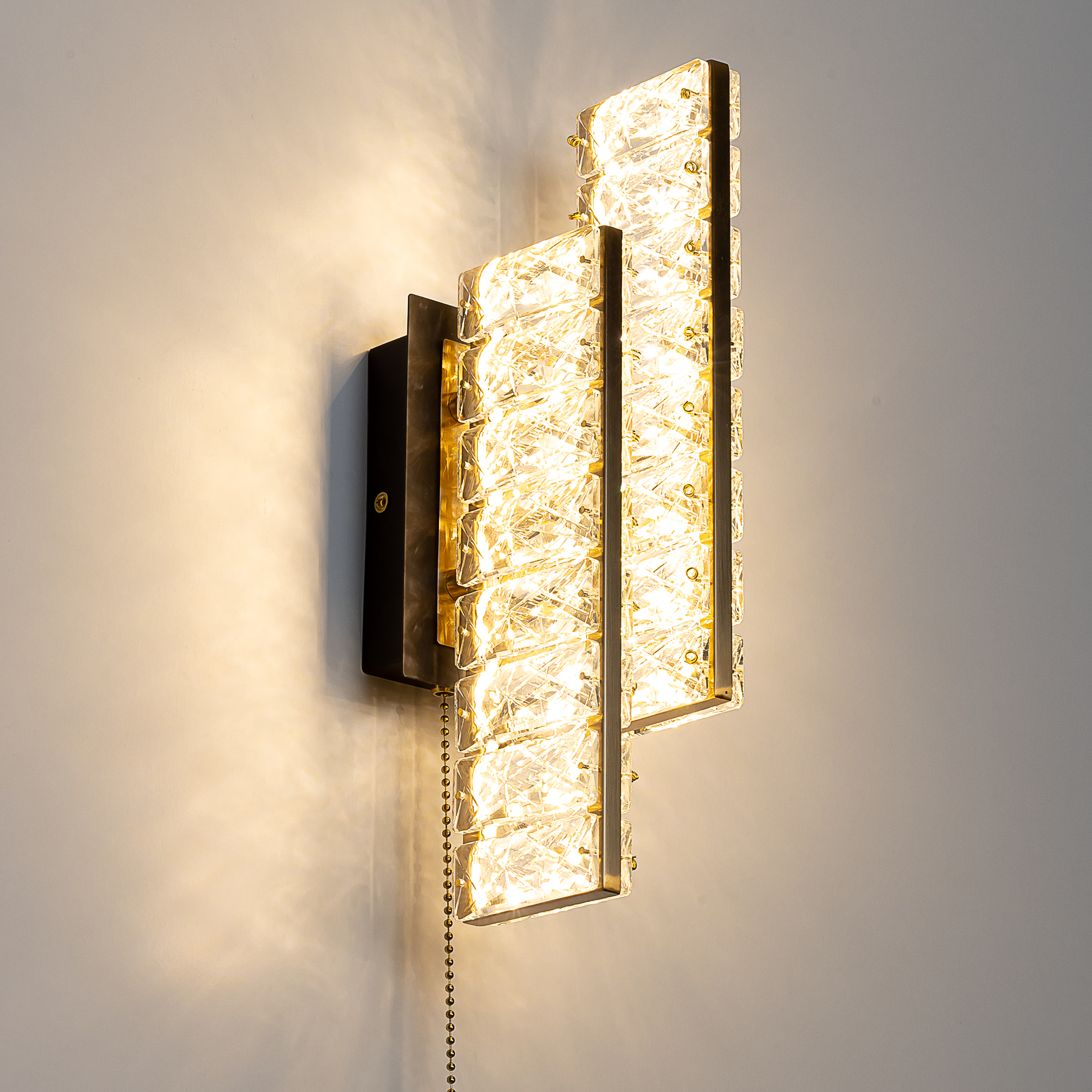 Citilux PALANT CL325422 LED Бра хрустальное с выключателем Чёрный+Бронза арт. 89627