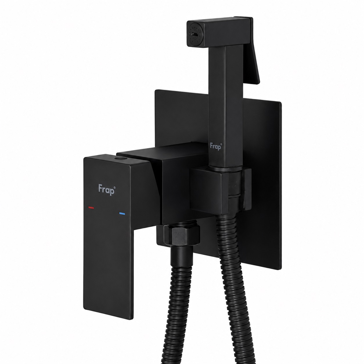 Гигиенический душ со смесителем FRAP F72802-6, черный арт. 189767