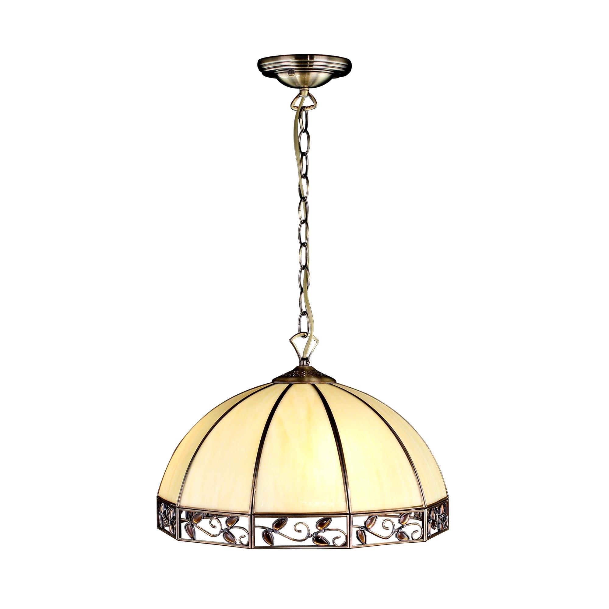 Citilux Шербург-2 CL440231 Люстра витражная подвесная Бронза арт. 88023