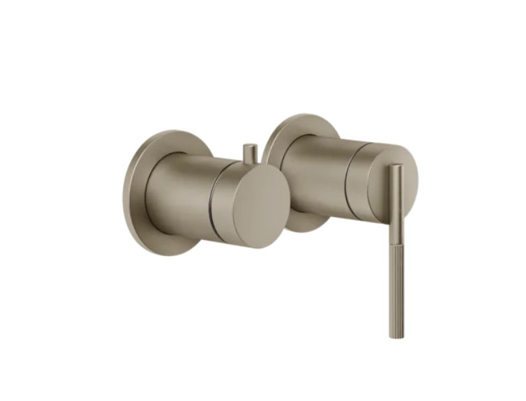 GESSI INGRANAGGIO Внешние части для настенного смесителя на 2 выхода, 149 Finox Brushed Nickel арт. 40226