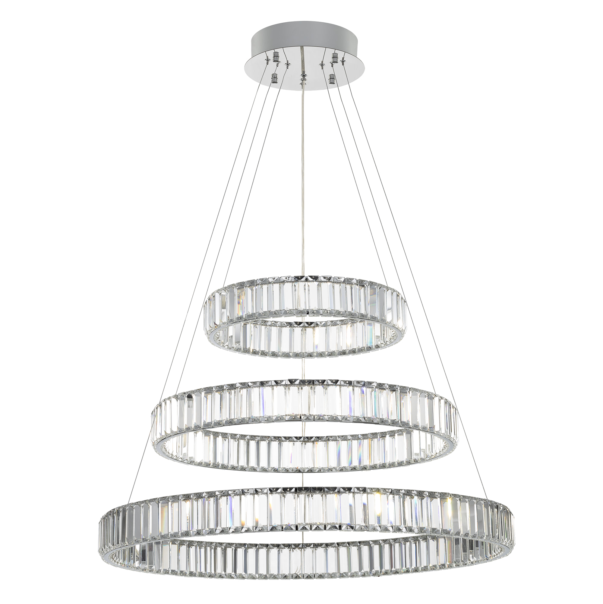 Citilux Чезаре CL338381 LED Люстра хрустальная с пультом Хром арт. 89037