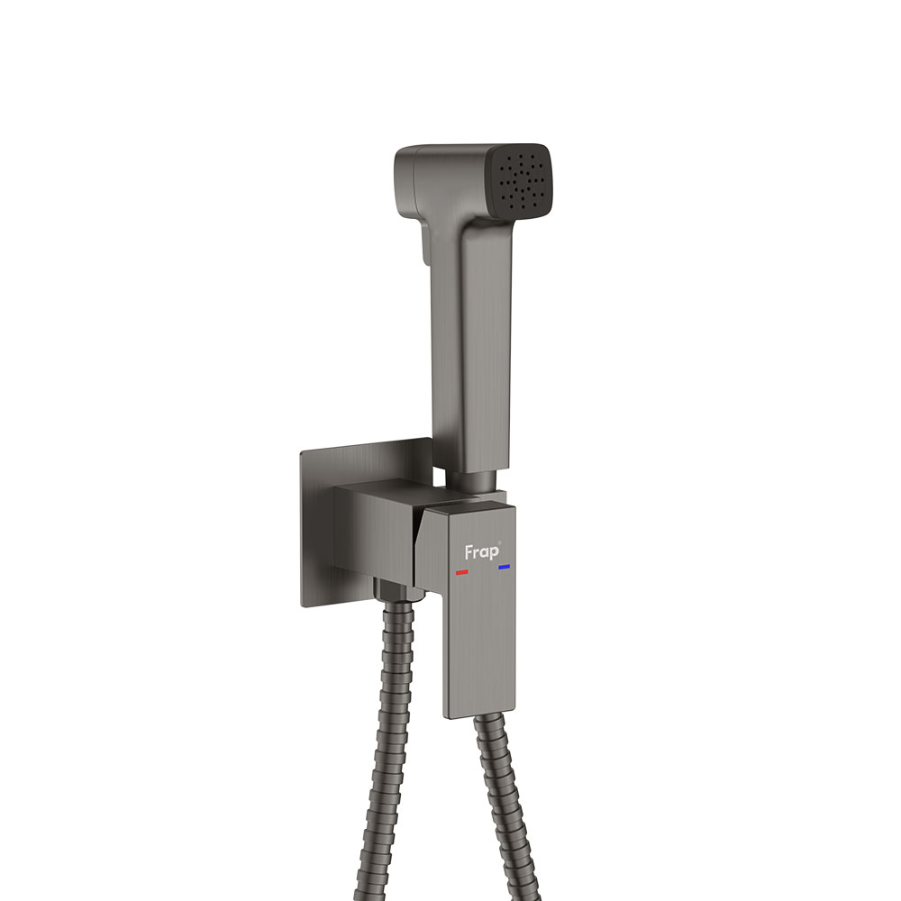 Гигиенический душ со смесителем FRAP F7591-29, оружейная сталь арт. 189762