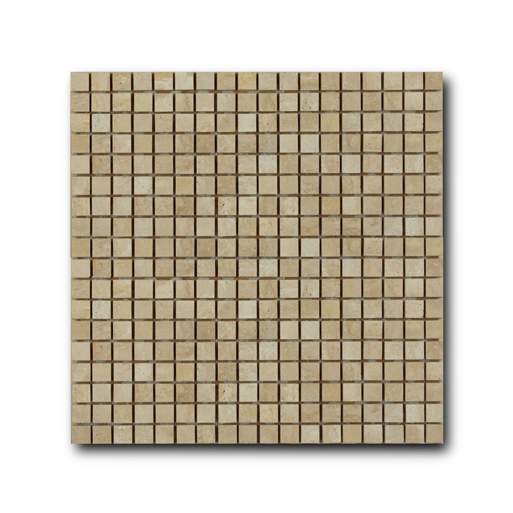 Art&Natura Мозаика из натурального камня 15x15 Marble Mosaic Travertino Classico 305x305 арт. 122242