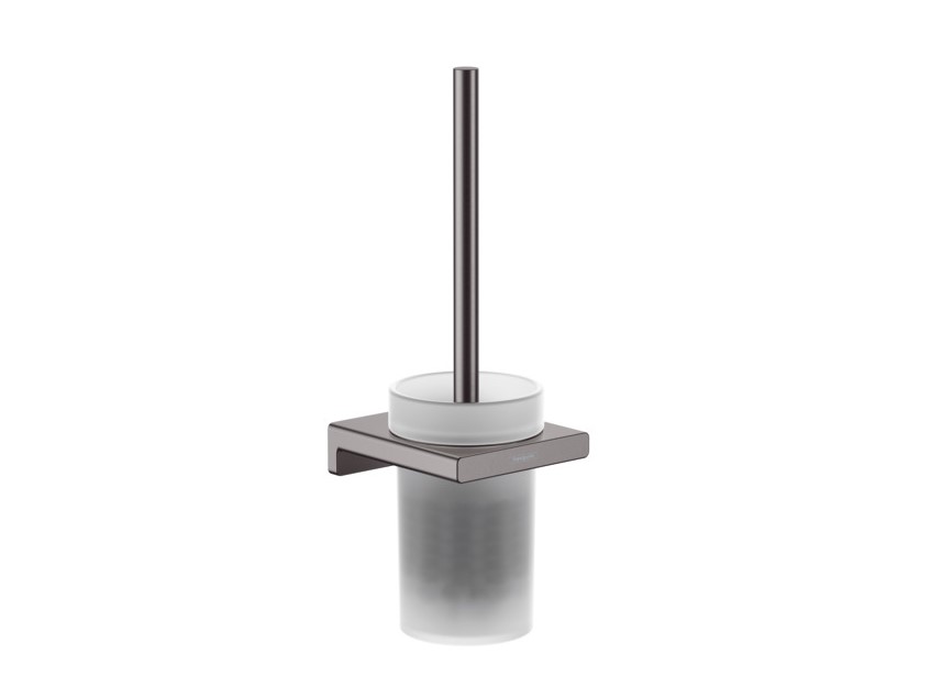 HANSGROHE AddStoris Ершик туалетный настенный, матовое стекло/шлиф. черный хром арт. 30603