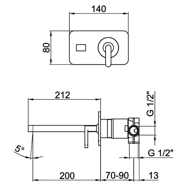 Смеситель для раковины Webert Living LV832506560, черный арт. 161846