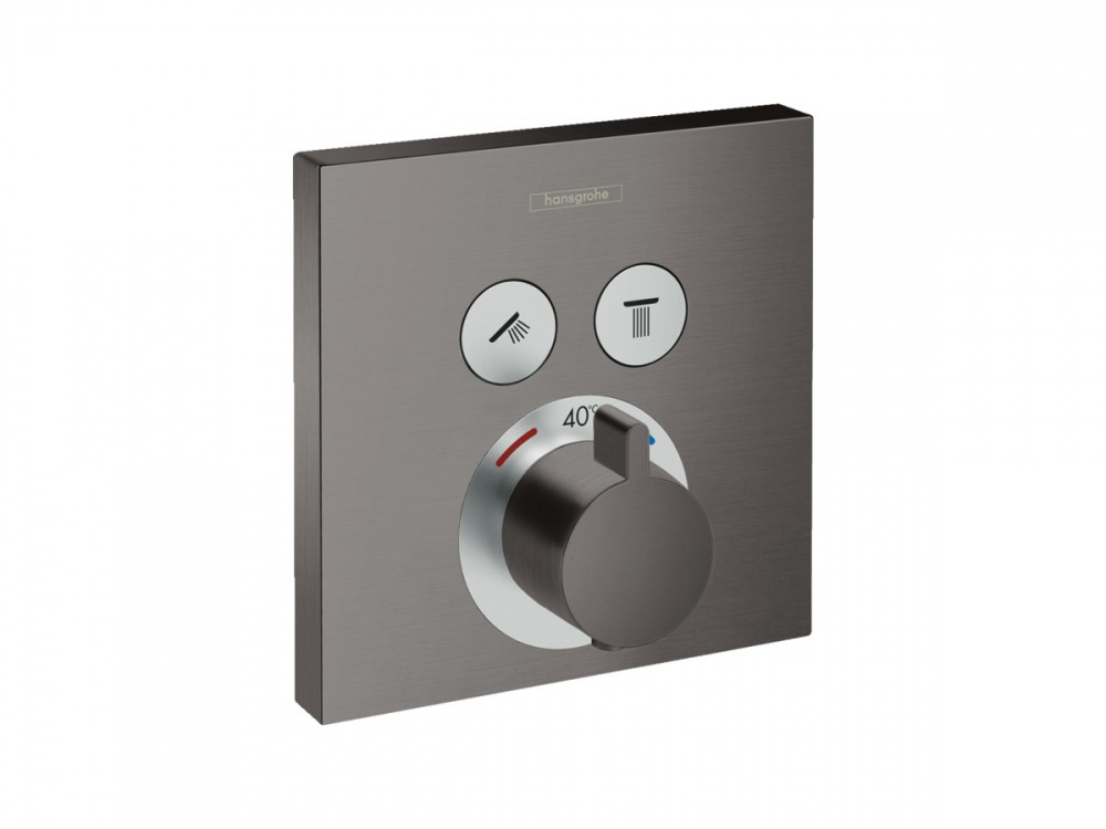 HANSGROHE ShowerSelect Термостат, скрытого монтажа, для 2 потребителей, шлиф. черный хром арт. 38802