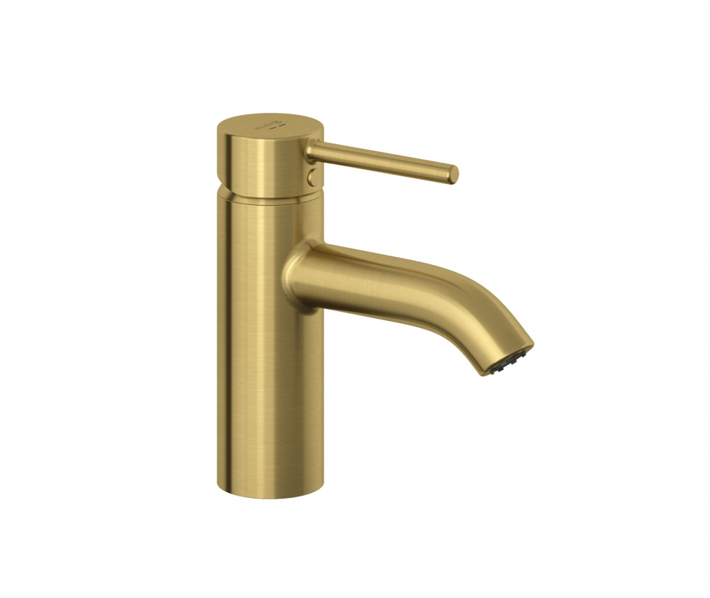 KLUDI BOZZ Смеситель для раковины 75 DN 15, ДК PUSH-OPEN, брашированное золото арт. 35600