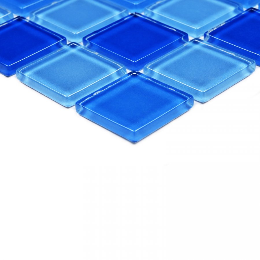 Плитка декоративная стеклянная Blue wave-1/Голубая волна-1 25*25 300*300 арт. 90685