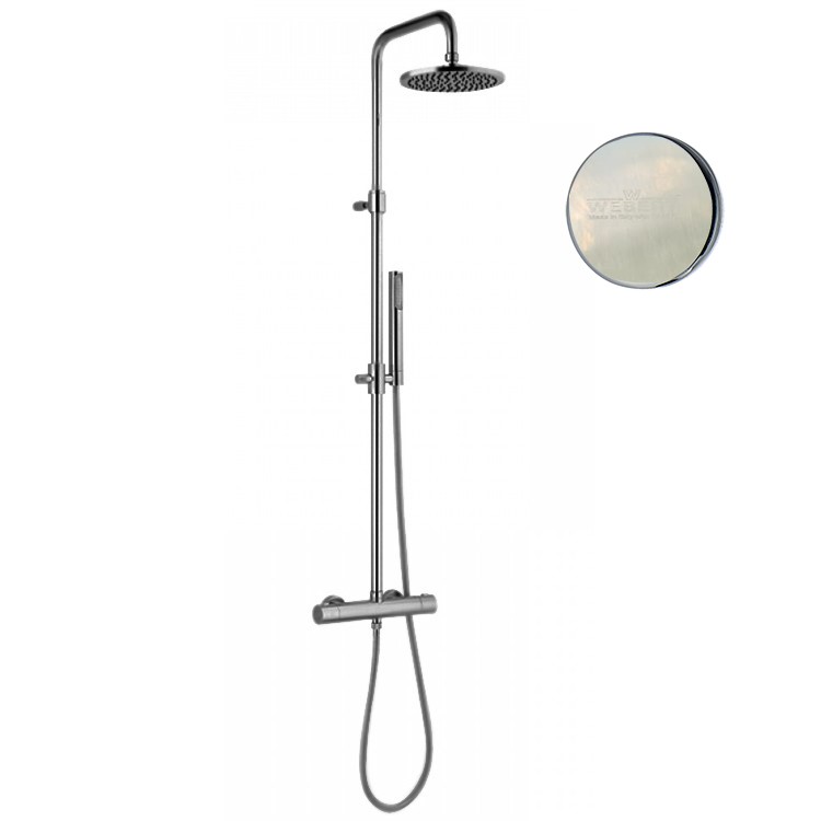 Душевая система с термостатом Webert Elio EL980507345METAL, никель арт. 190966