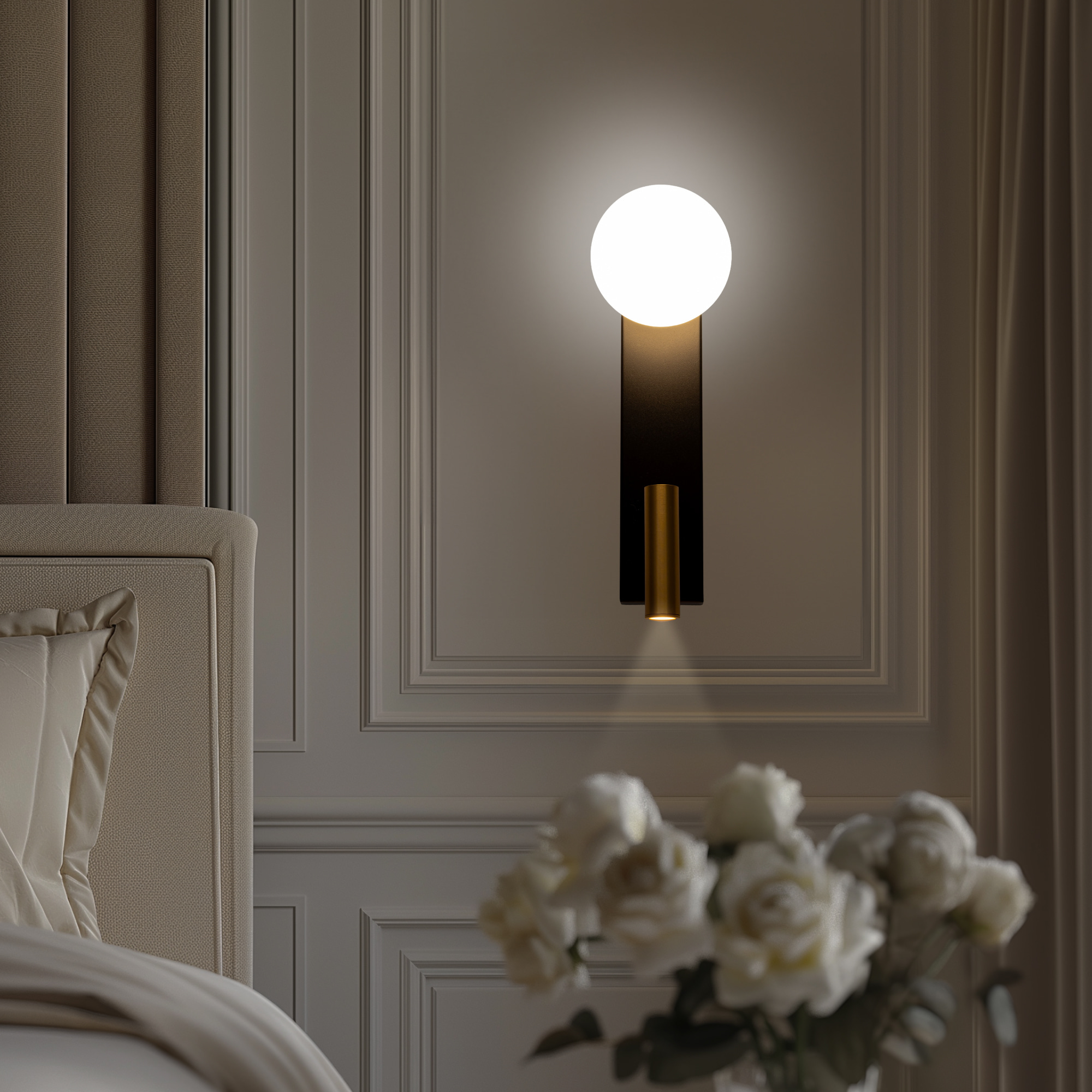 Citilux Декарт CL704451 LED Светильник с выключателем Чёрный+Бронза арт. 89377