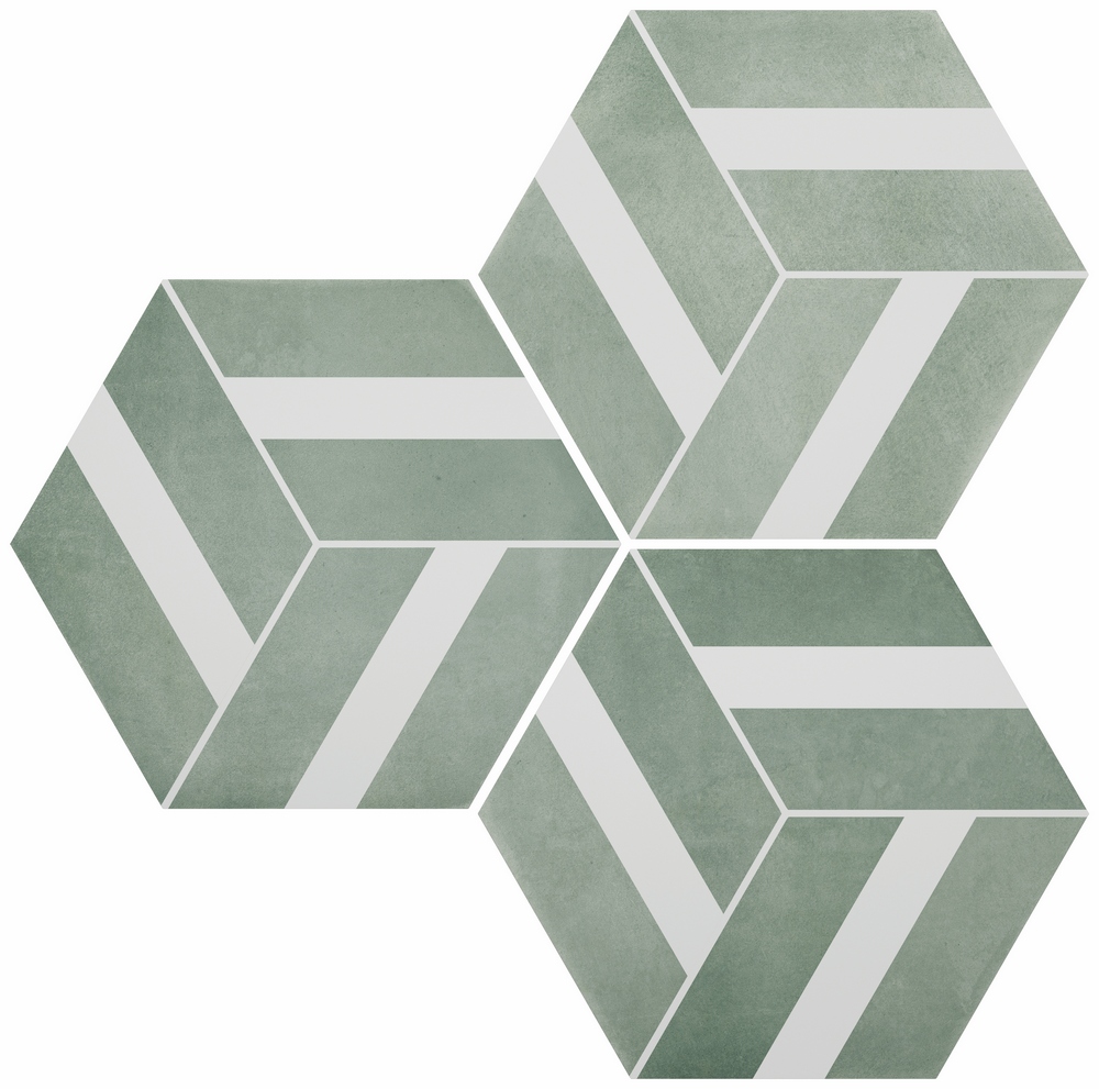 DURSTONE SIX Cementine Керамогранит Bari Aqua 23x27 глазурованный матовый арт. 71074
