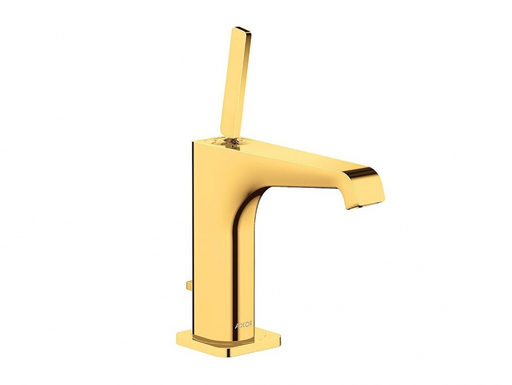 AXOR Citterio E Смеситель для раковины 125, однорычажный, со сливным гарнитуром, Polished Brass арт. 34662