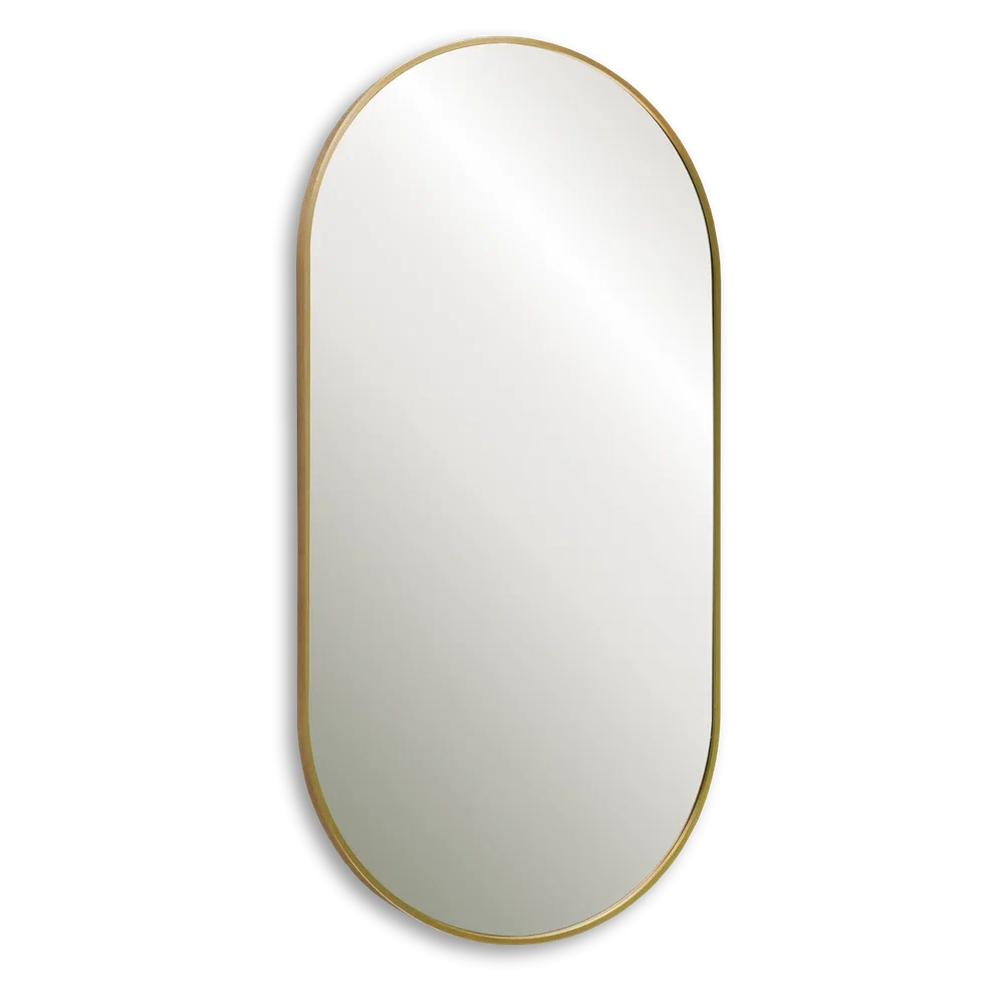 Зеркало Dreja GLOW 50х100 см, алюм. профиль, золото арт. 179186