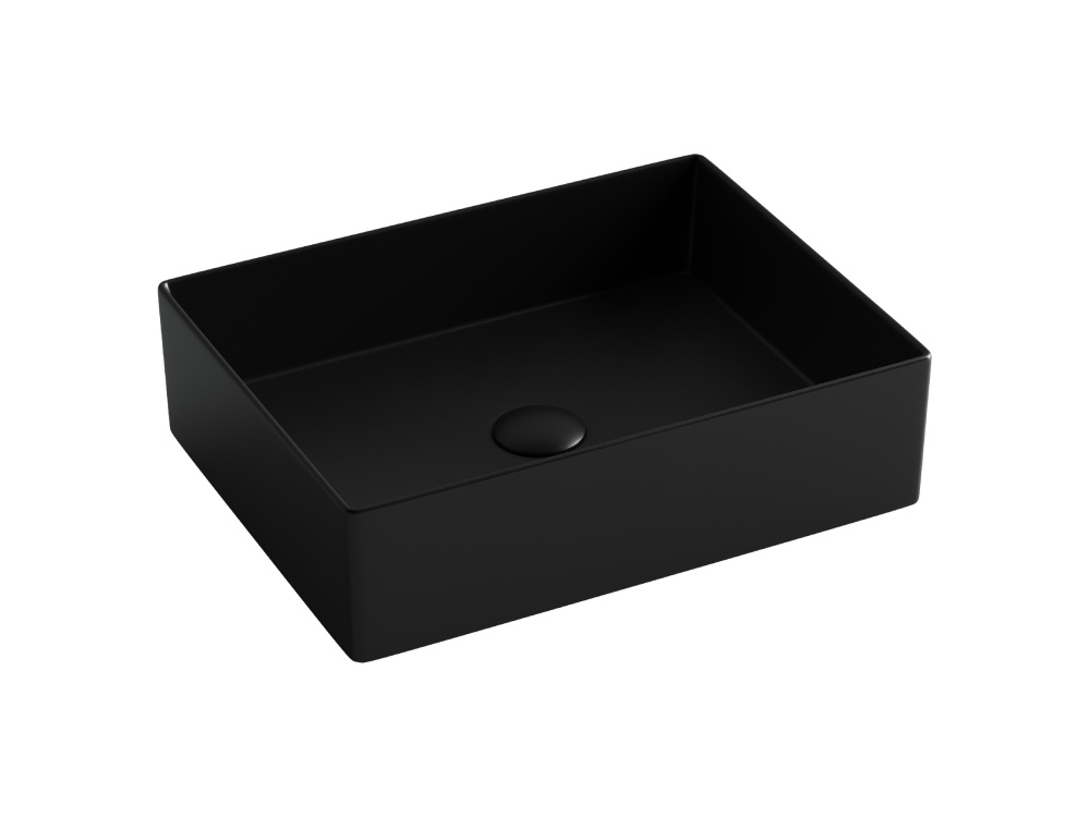 CERAMICANOVA Element Раковина накладная 471х361х130 мм, черный матовый арт. 71287