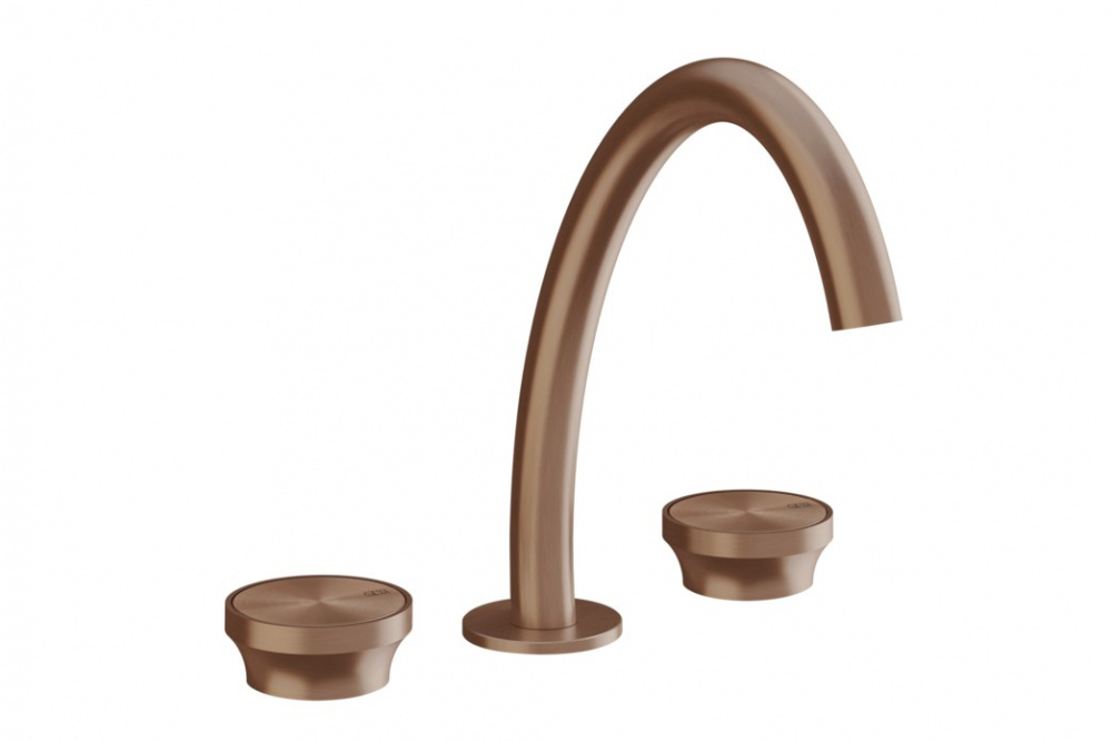 GESSI ORIGINI Смеситель для раковины на 3 отверстия, H243 мм, БЕЗ ДК, Copper Brushed PVD арт. 35123