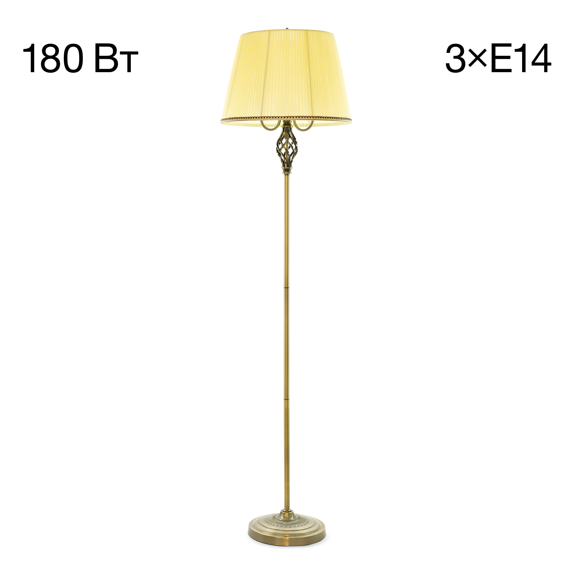 Citilux Вена CL402933 Торшер бронза с кремовым абажуром арт. 89041