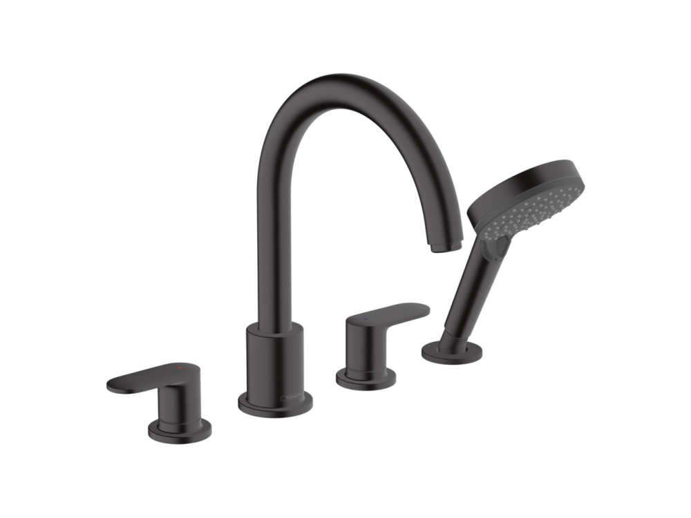 HANSGROHE Vernis Blend Смеситель на борт ванны, на 4 отверстия, Matt Black арт. 38836