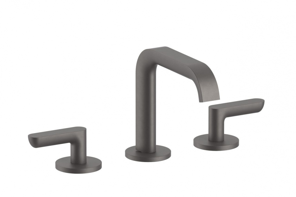 FANTINI ICONA DECO Смеситель для раковины на 3 отверстия, вылет 14,5 см, с ДК, Matt Gun Metal PVD арт. 34958