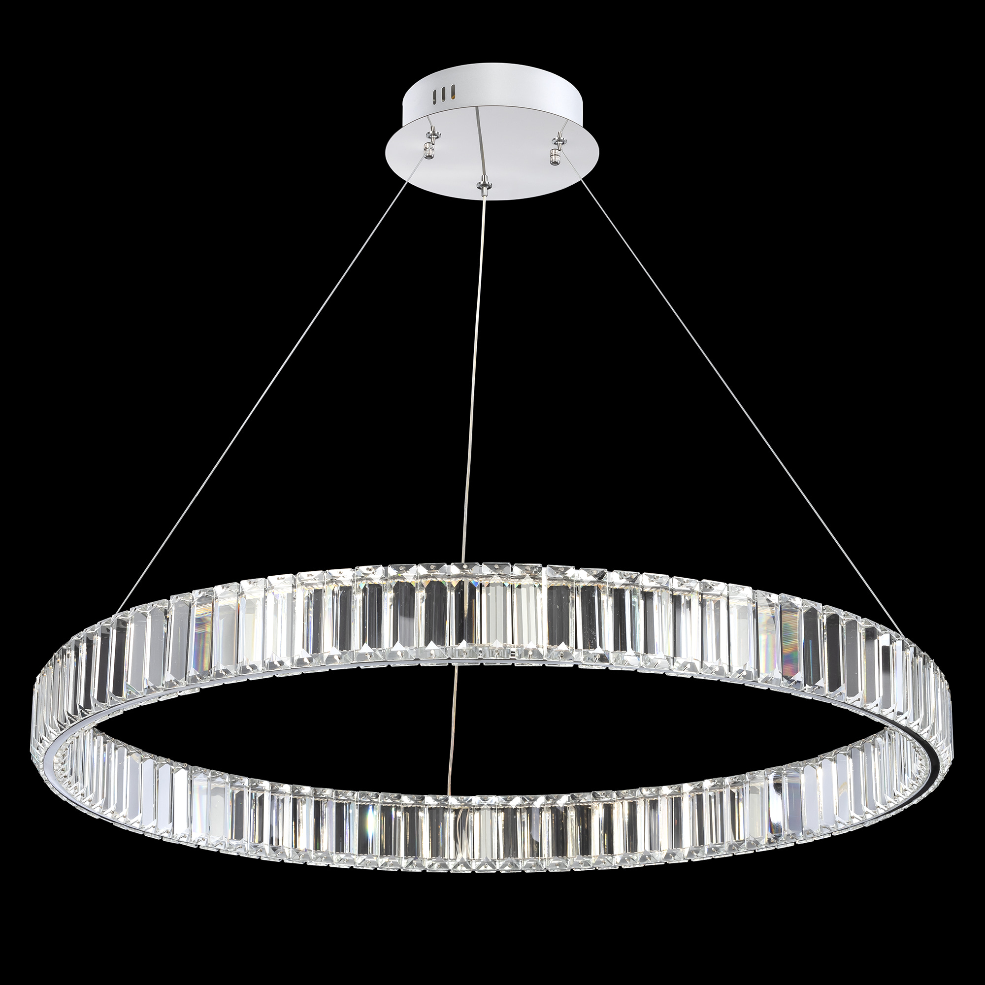 Citilux Чезаре CL338181 LED Люстра хрустальная с пультом Хром арт. 89038