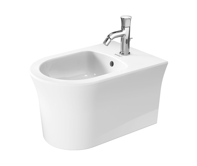 DURAVIT White Tulip Биде подвесное, 1 отв. под смеситель, с переливом, 370x540 мм, белый арт. 36147