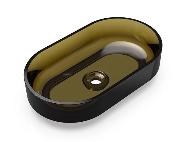 KNIEF ELLIPSE Shape Раковина накладная 550x320x140 мм без перелива, без отверстия, хром/30 Pyrit арт. 36912