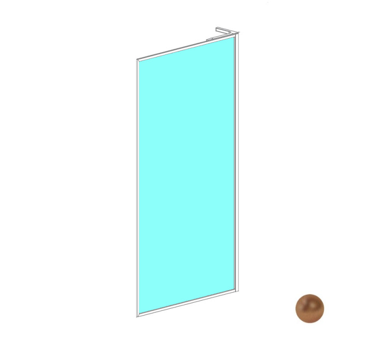 RADAWAY Modo F SL PNJ II 70 R Шторка на ванну 705-715х1516 мм, 93 медь браш./прозрачное арт. 32797