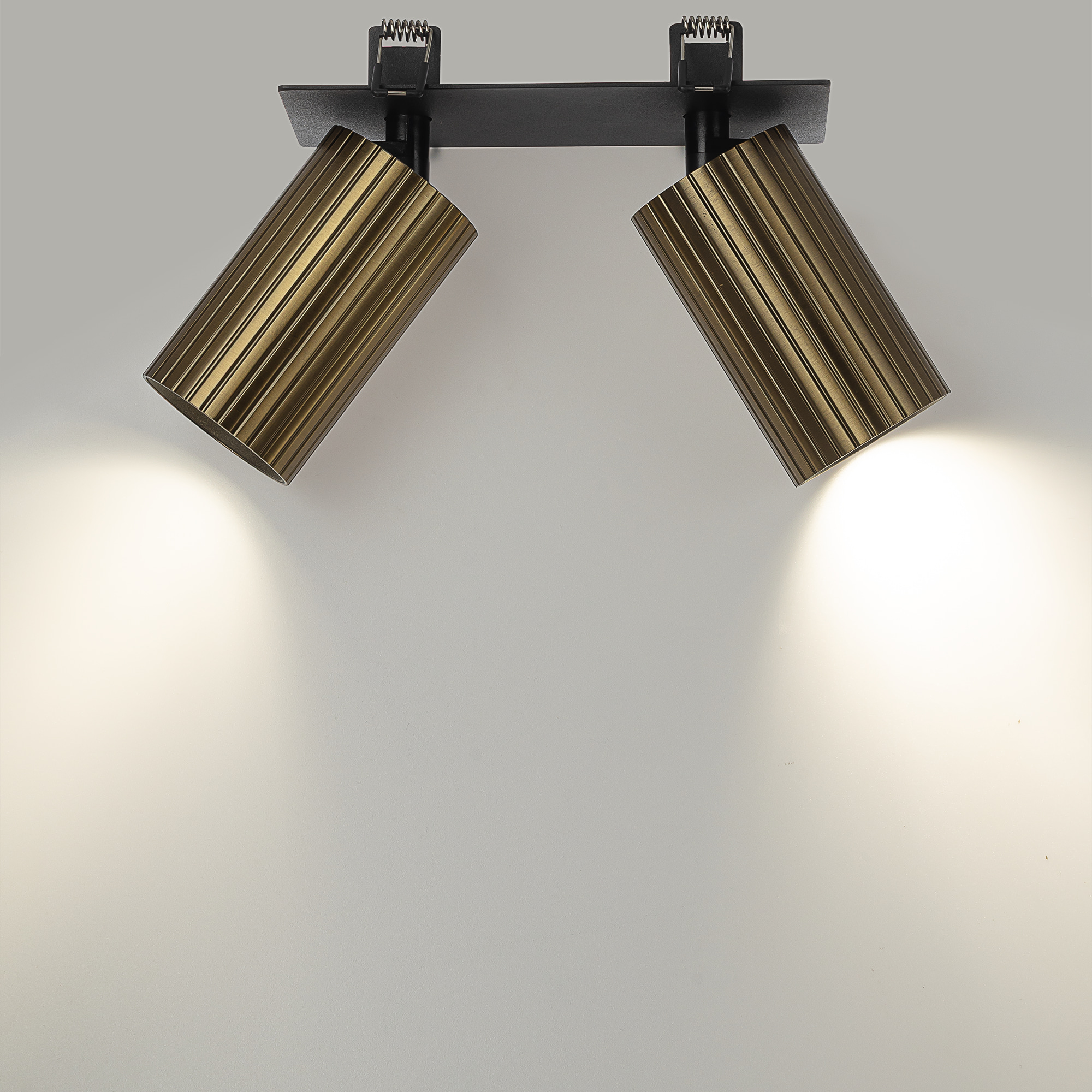 Citilux AXEL CL512D23R Спот поворотный встраиваемый двойной Бронза Рифлёный арт. 89827