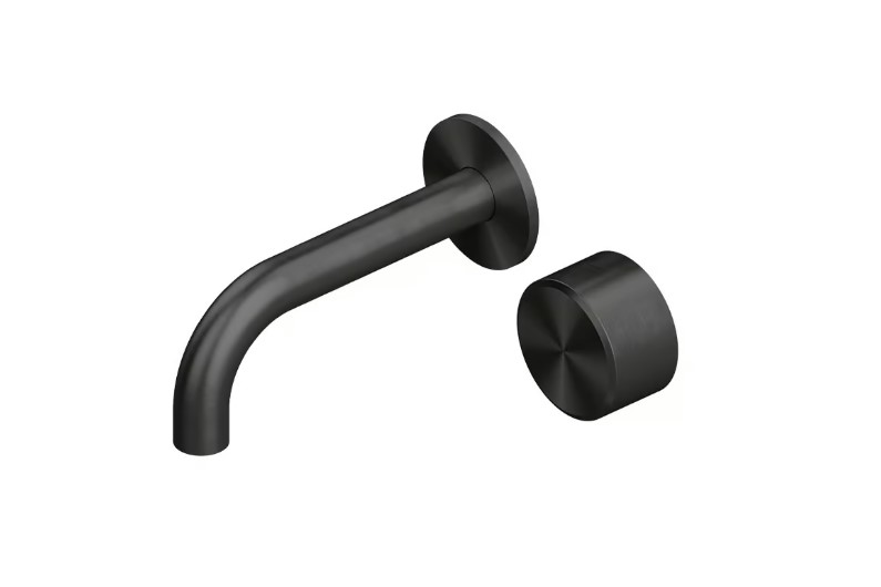 QUADRO DESIGN STEREO Смеситель прогрессивный для раковины из стены, AISI316L PVD: Black gold арт. 35815