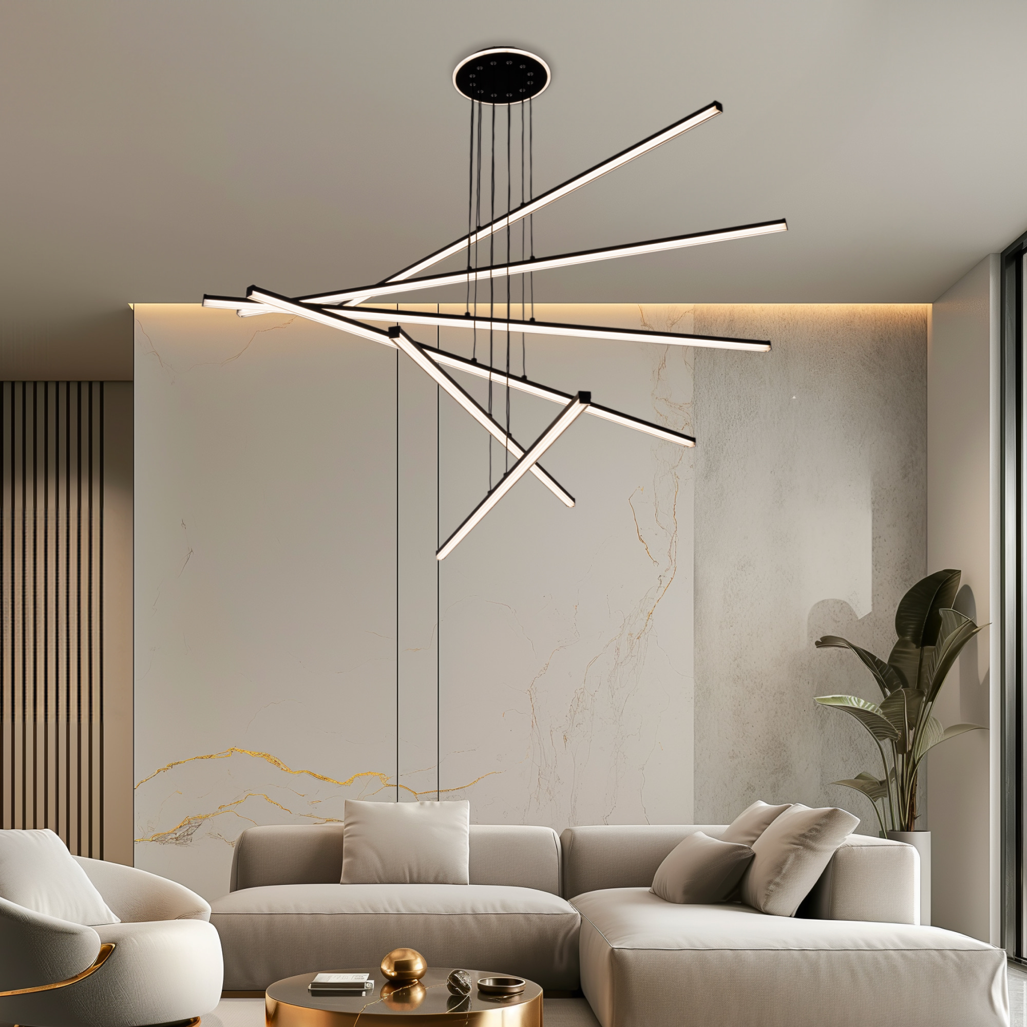 Citilux Trent CL203761 LED Люстра подвесная с пультом Чёрная арт. 89269